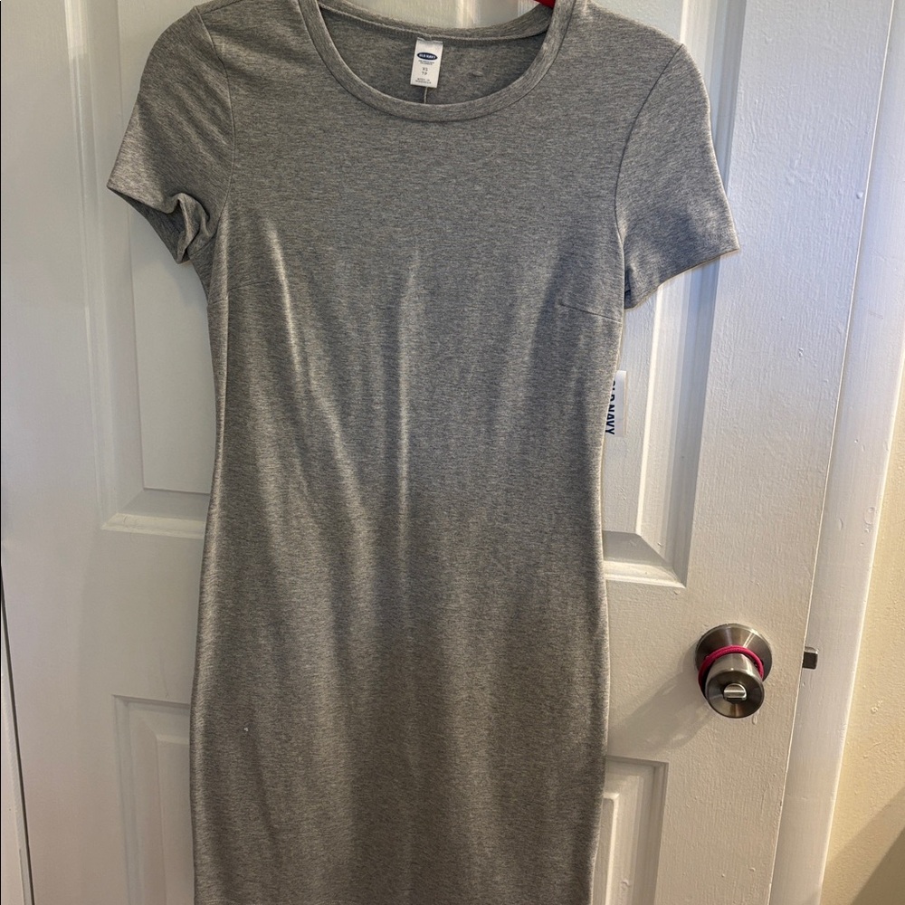 Old Navy Light Gray Casual T-Shirt Dress